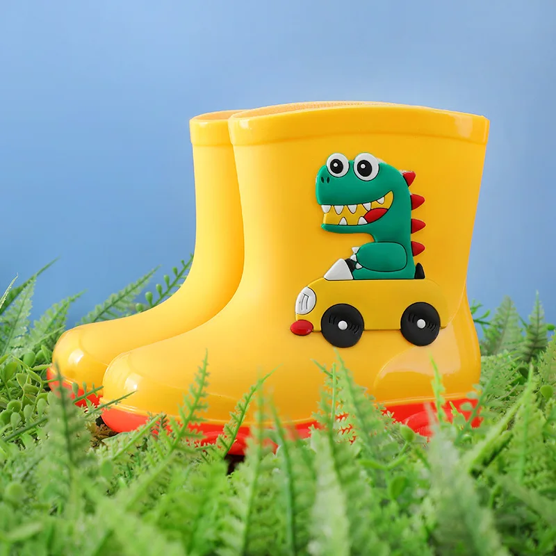 botas lluvia Kid boot FourSeasons Baby kid Rain boot Waterproof Anti Slip kid rubber boot with Plush Warm Cartoon kid Water boot