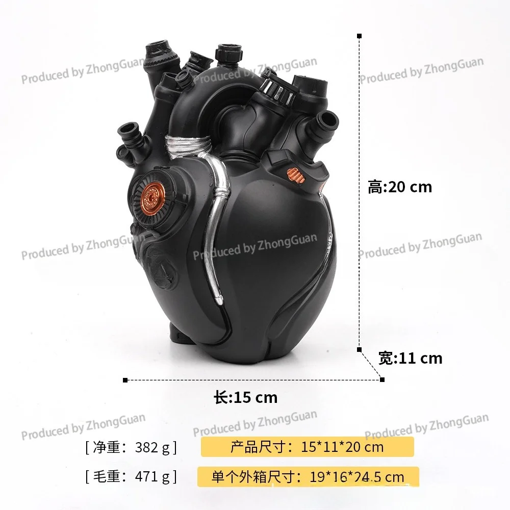 Simulated Heart Vase Ornament, Creative Sense of Technology, Home Decoration Resin Handicrafts, Gifts and Good Things