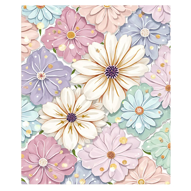 1 szt. Koc Flanelowy Elegancki Kwiatowy Wzór Narzuta na Wygodny Salon