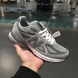 NewBalance-Zapatillas de correr duraderas para hombre y mujer, zapatos clásicos NB990 V4, zapatillas de entrenamiento cómodas y transpirables con amortiguación, NB990V4