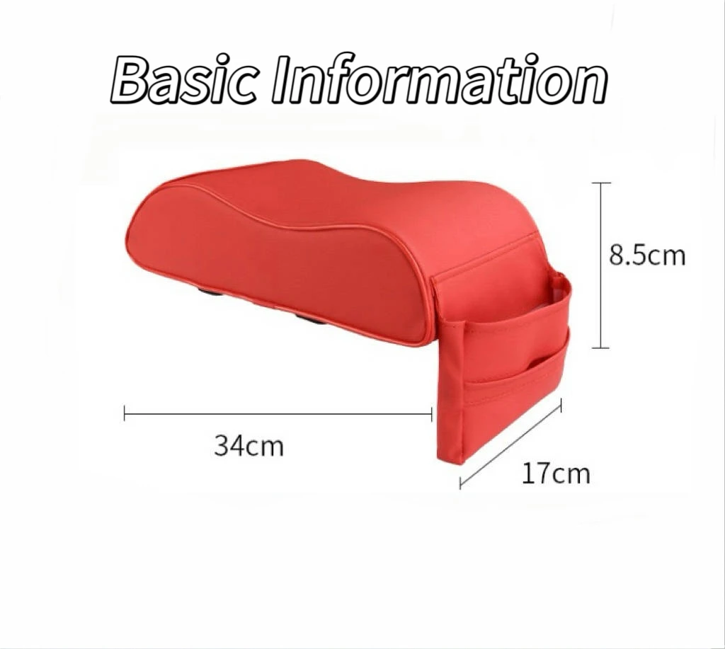 PU-Leder Auto Mittelkonsole Armlehnenauflage Ergonomische Kurvenform Taschentuchfach Aufbewahrung Auto-Innenausstattung Geschenke – Detail 5