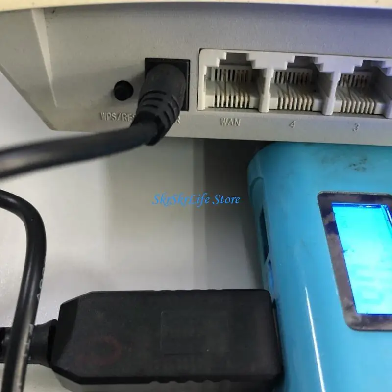 

E65E USB To DC12V 9V 5V Adjustable Step Up 5.5 x 2.5mm Cable Power Line for WiFi Router LED Strip
