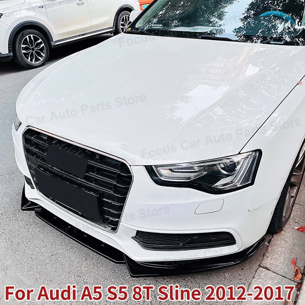 

For Audi A5 S5 8T Sline 2012-2017 Front Lip Spoiler Front Bumper Shovel Exterior Modification Car Accessories