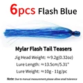 6 piezas azules
