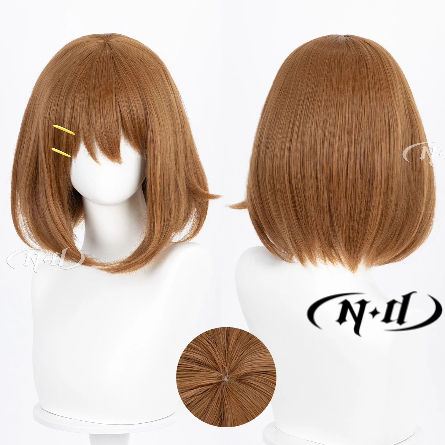 ND Brand Yui Hirasawa K-On! Cosplay Wigs Hair Hairpiece for Comic-con Cosplayer Halloween Costume Party Theme Heat-Resistant