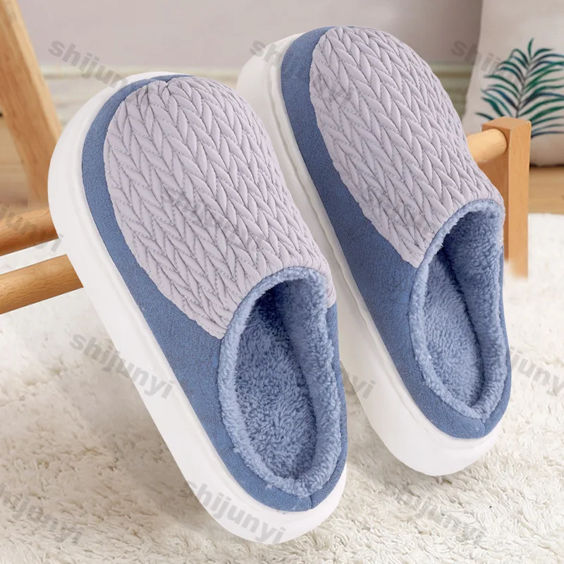 

Парные тапочки, новые зимние модные утепленные женские домашние тапочки, легкие удобные нескользящие мужские хлопковые туфли на мягкой подошве