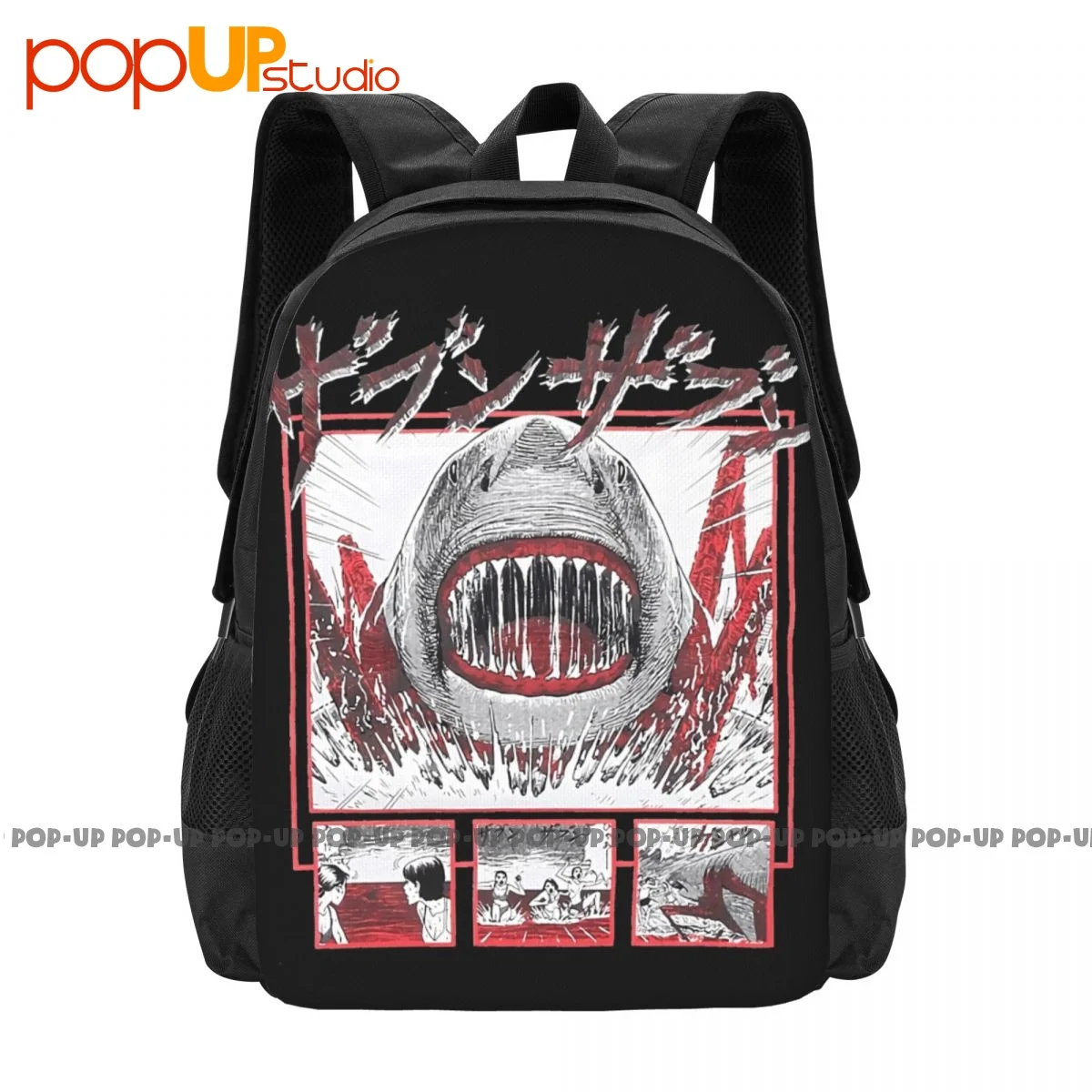 Junji Ito Gyo Shark Backpack Large Capacity Fashion New Style Sports Style School Sport Bag