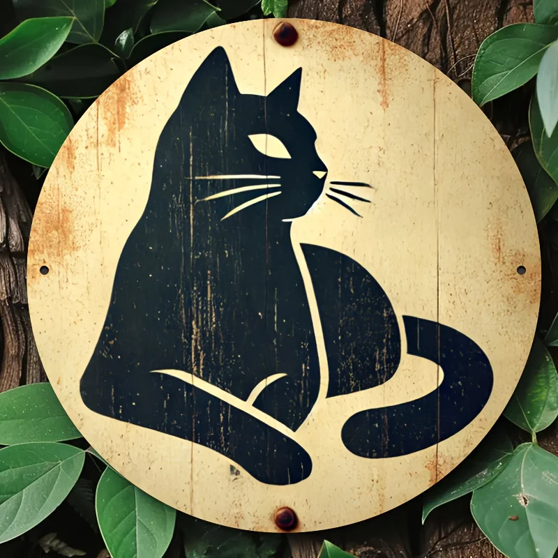 [2D Flat] Circular Aluminum Metal Tin Logo 