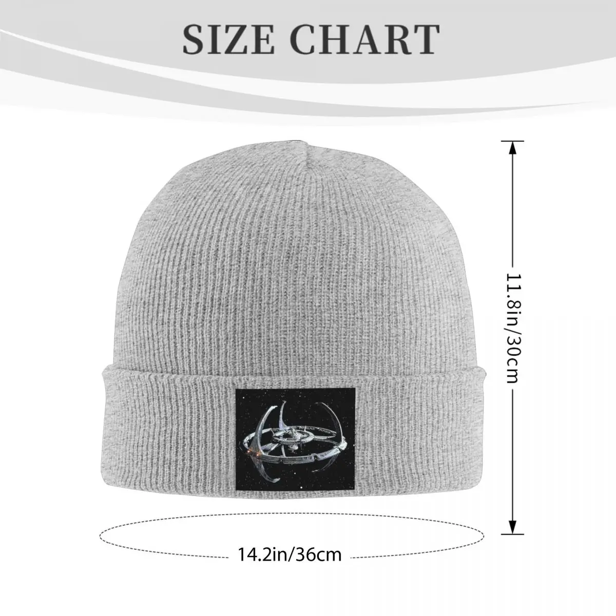 Stars Treks Deep Space Nine Logo Warm Knitted Cap Fashion Bonnet Hat Autumn Winter Outdoor Beanies Hats for Men Women Adult
