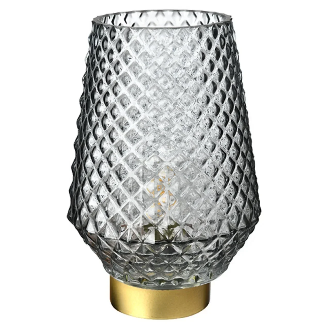 Led Lamp Transparent Glass Lampshade Living Room Decoration Glass Bottle Desk Lamp