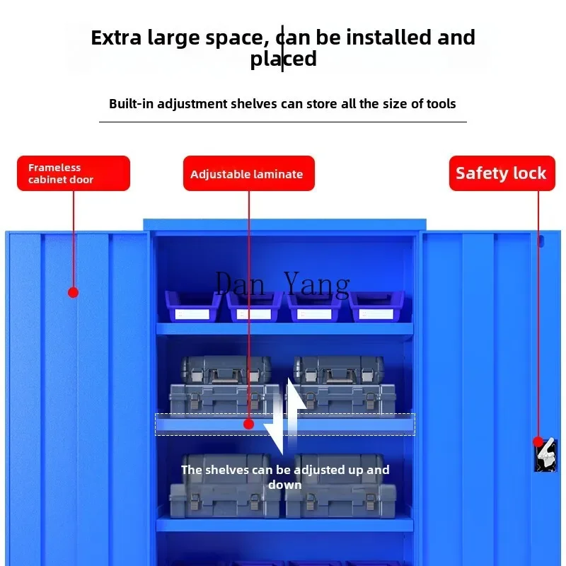 DY Thickened Heavy Tools Factory Workshop Hardware Storage Multifunctional Storage Parts Cabinet with Hanging Plate