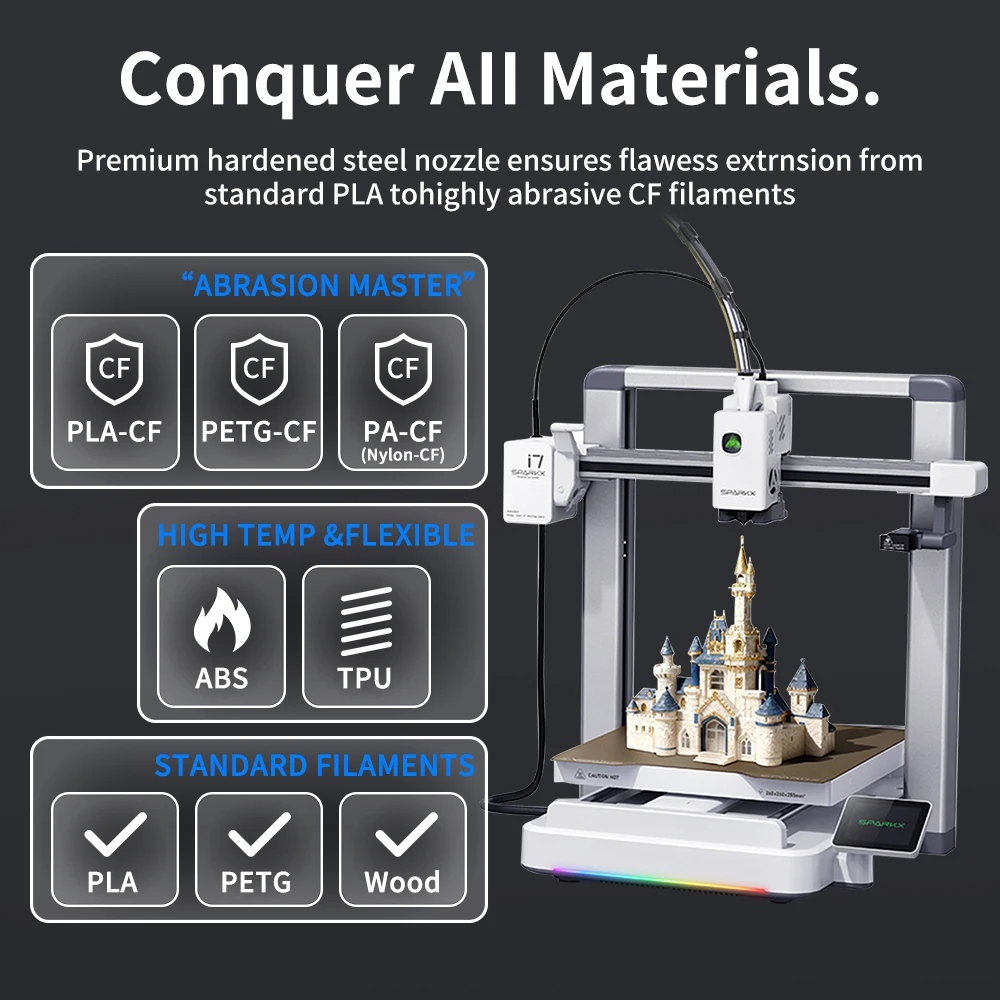 Für Creality SPARKX i7 Hotend Kit 0,4mm Heizblock-Kit Silikonsocken Extruder-Zahnrad-Komponente für i7 3D-Drucker Zubehör – Detail 5