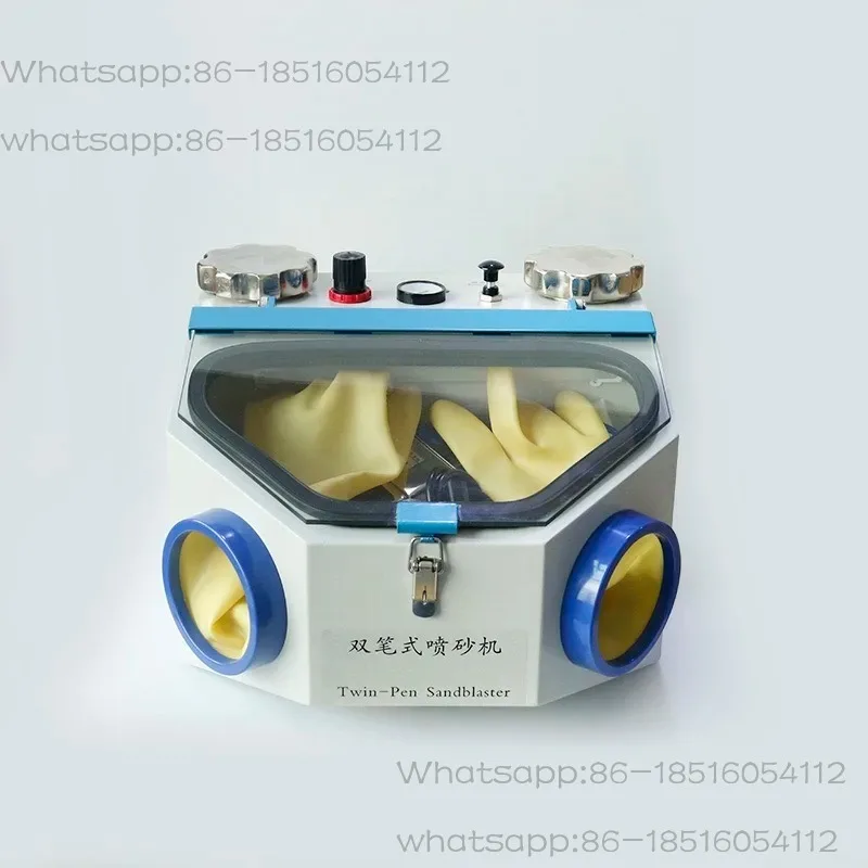 Dental Double Pen Sandblasting Box Porcelain Inner Crown Orthodontic Bracket Sandblasting Machine Useful