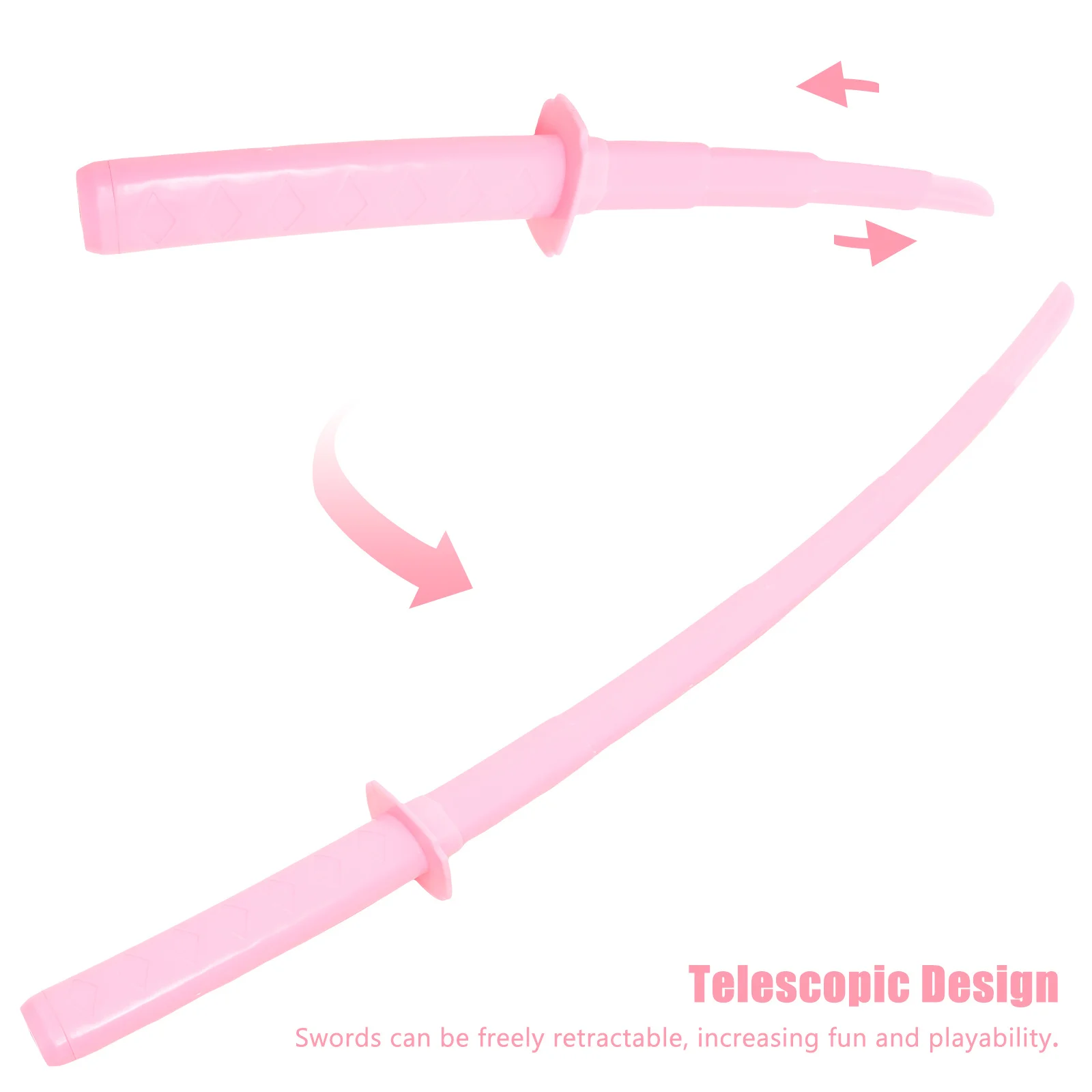 سيف على الطراز الياباني قابل للسحب، دعامة تنكرية بلاستيكية خفيفة الوزن لأداء الحفلات، سيف تدريب المبارزة