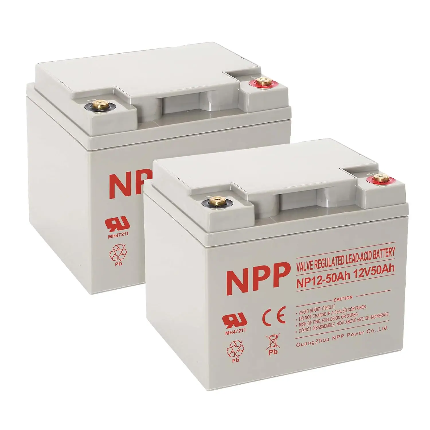 12V 50Ah SLA Battery for Scooter Wheelchair with Button Terminals, Customized