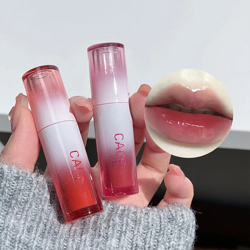 CACE Mirror Lipgloss, feuchtigkeitsspendender Lippenstift, wasser- und leichte Lippenglasur, nicht leicht zu kleben, Lipgloss, rosa Farbkosmetik