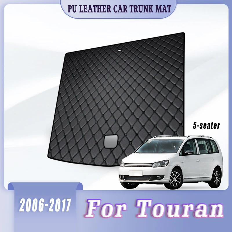 Car Trunk Carpets Mat For Volkswagen vw Touran 2017 2016 2015 2014 2013 2012 2011 2010 2009 2008 2007 2006 5-seater Auto Covers