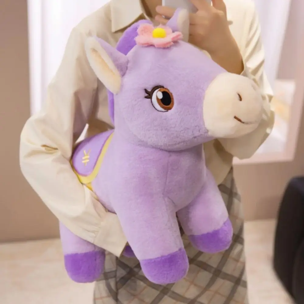 

Cozy Stuffed Pony Colorful Design Cute Little Horse Lucky Wealth Pony Blessing Gift Funny Friends New Year Mascot