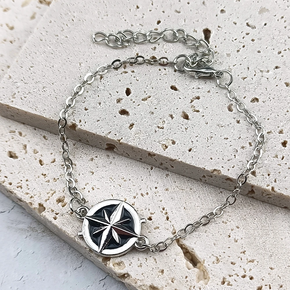 Kpop Compass Bracelet Long Chain Fashion Personality Ornament Felix Bang Fans Collections Gift view 5