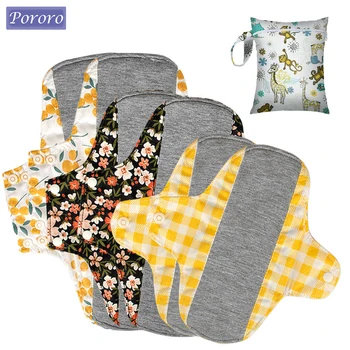 6 stücke wieder verwendbare Menstruation kissen Lady Care Postpartum Panty Liner Anti-Rutsch-Graphen wasch bare Damen binden für verschiedene Zeiträume