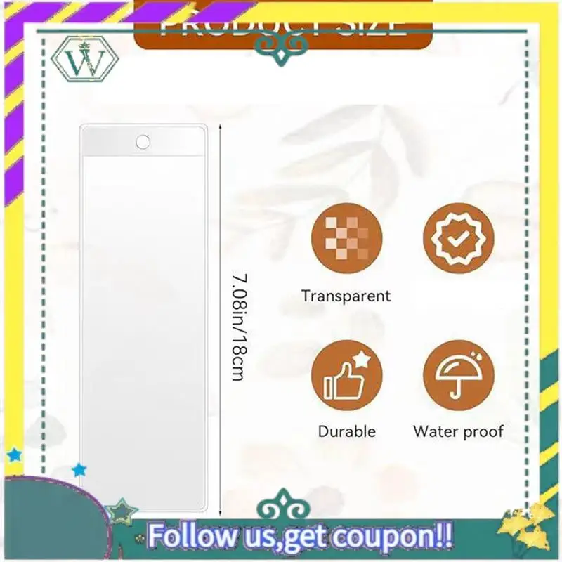 NEW Clear PVC Bookmarks Protective Sleeves Transparent Protector Film Wedding Photo Strip Sleeve