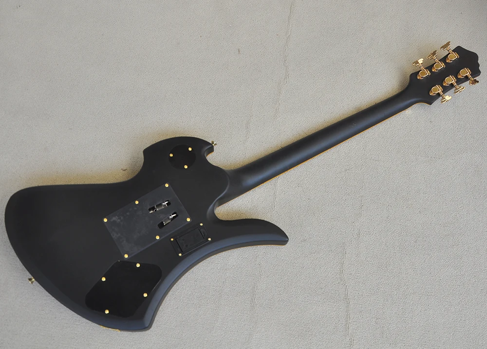 Left Hand 6 Strings Matte Black Electric Guitar with Rosewood Fretboard,Can be Customized