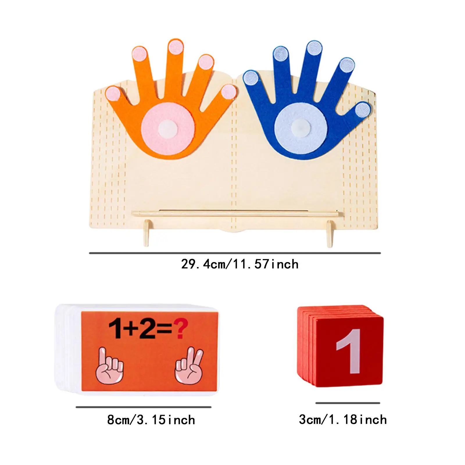 Math Game Felt Board, Finger Numbers Counting Toy, Number Counting Blocks Educational Toys for Kids 3 4 5 Year Old Boys Girls