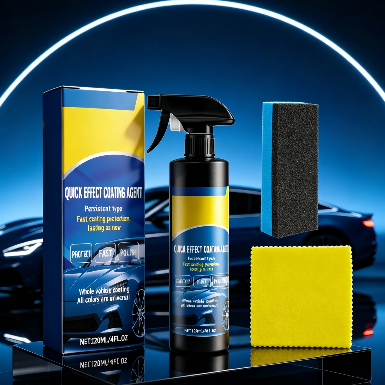 Schnellbeschichtungsmittel für Autos, Kratzerreparatur, Karosserielack-Aufheller, wasserdicht, schmutzabweisend, stellt glatte Oberflächen wieder her, Autopolierspray – Detail 7