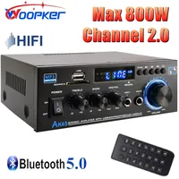 Woopker-amplificador Digital HiFi AK45, Bluetooth, MP3, canal 2,0, amplificador de sonido, compatible con 90V-240V para el hogar y el coche MAX 400W * 2