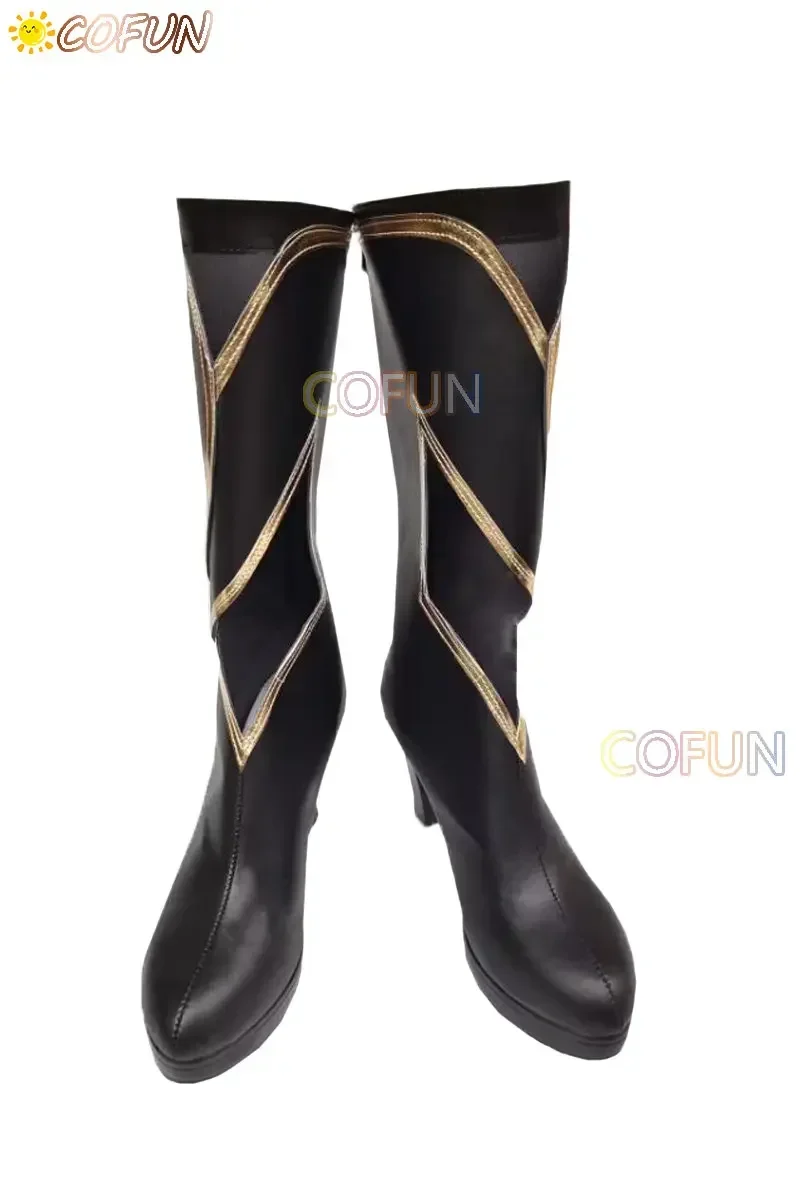 Cofun madame ping cosplay botas genshin impacto madame ping sapatos tubo longo sapatos femininos jogo anime