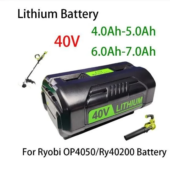 40V Lithium Replacement Battery OP4040 OP4050A OP4060A For Ryobi Cordless Grass Trimmer Pruner Power Tools