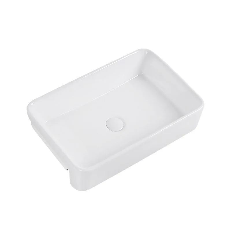 

Semi-embedded table basin, square narrow semi-hanging type, basin ceramic washbasin semi-hanging basin