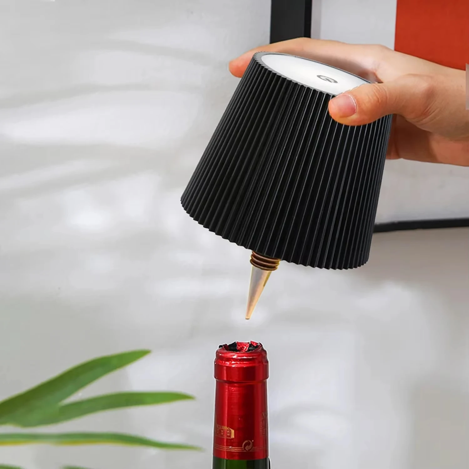 Lampe de Table en bouteille à commande tactile sans fil, Rechargeable par USB, 3 couleurs, gradation continue, lampe de nuit pour Bar, bouteilles de vin, lampes de bureau