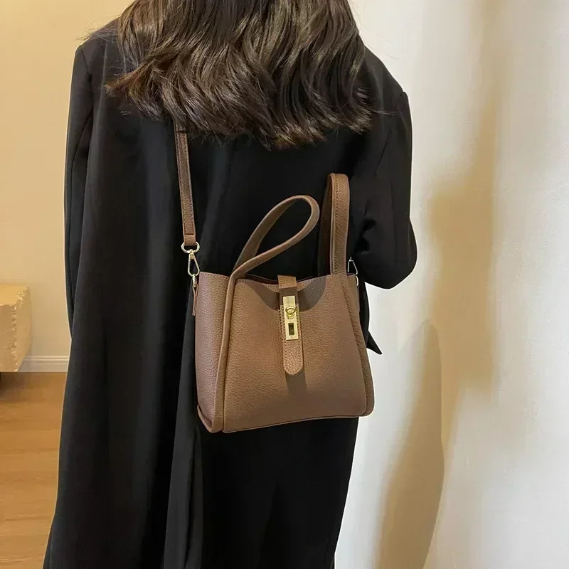 Sac à main minimaliste élégant pour femmes, sac seau Vintage tendance, sac à main chic assorti pour un usage quotidien et au travail, saint-valentin, cadeau