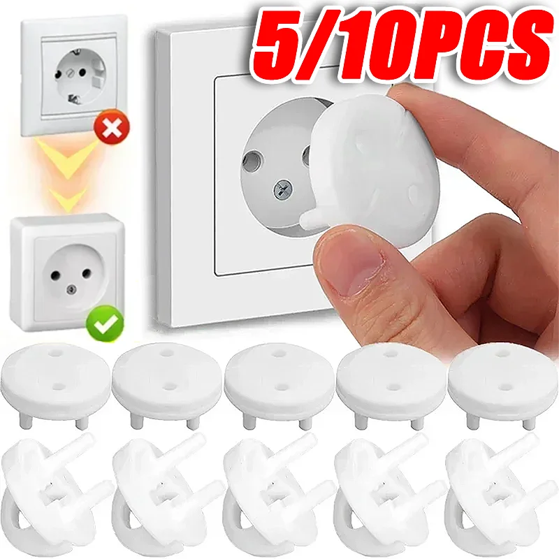 White Electrical Safety Socket Protective Cover Baby Care Safe Guard Protection Children Anti Electric Shock Rotate Protectors