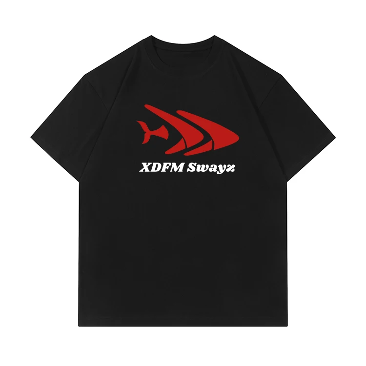 

Plus Size American Fishbone Creative Logo Short-sleeved T-shirt Shoulder Heavy High Street Couple T-shirt Guochao Loose Pure