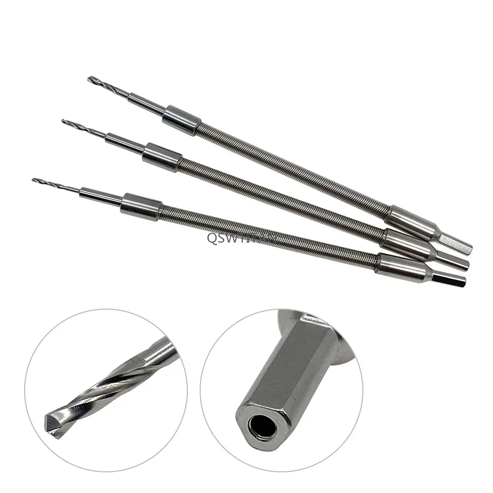 Stainless steel Flexible Drill Bit  2.0  2.5  3.2mm Soft Drill Orthopedic Bone Drill Bit Orthopedics Surgical Instruments