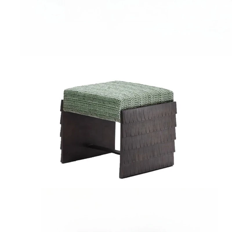 

Change shoes at home Fabric square stool
