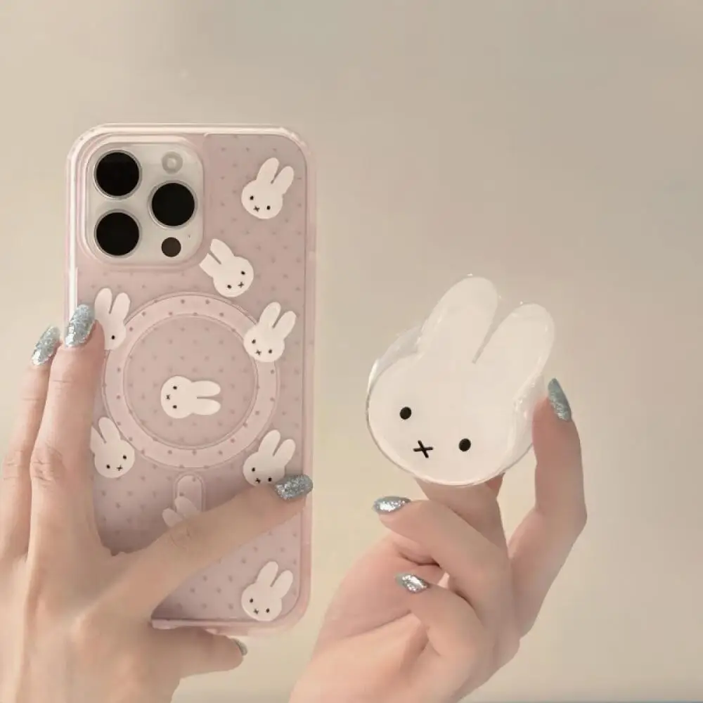 Miffy Rabbit Cute Phone Case Cute Rabbit Anime Magnetic Phone Case Suitable for Iphone16 15 14 13Promax Series Phone Cases