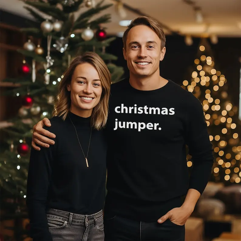 Christmas Jumper Sweatshirt: Funny Festive Text, Unisex Fit