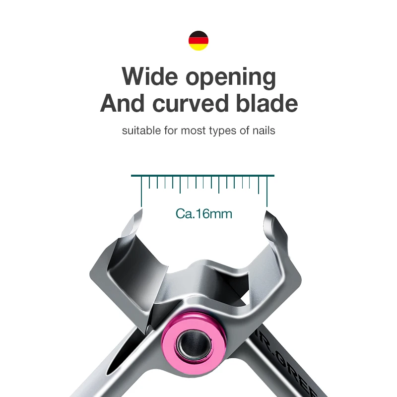 MR.GREEN Wide‑Opening Nail Clipper, Stainless Steel Nail Tool for Thick & Hard Nails