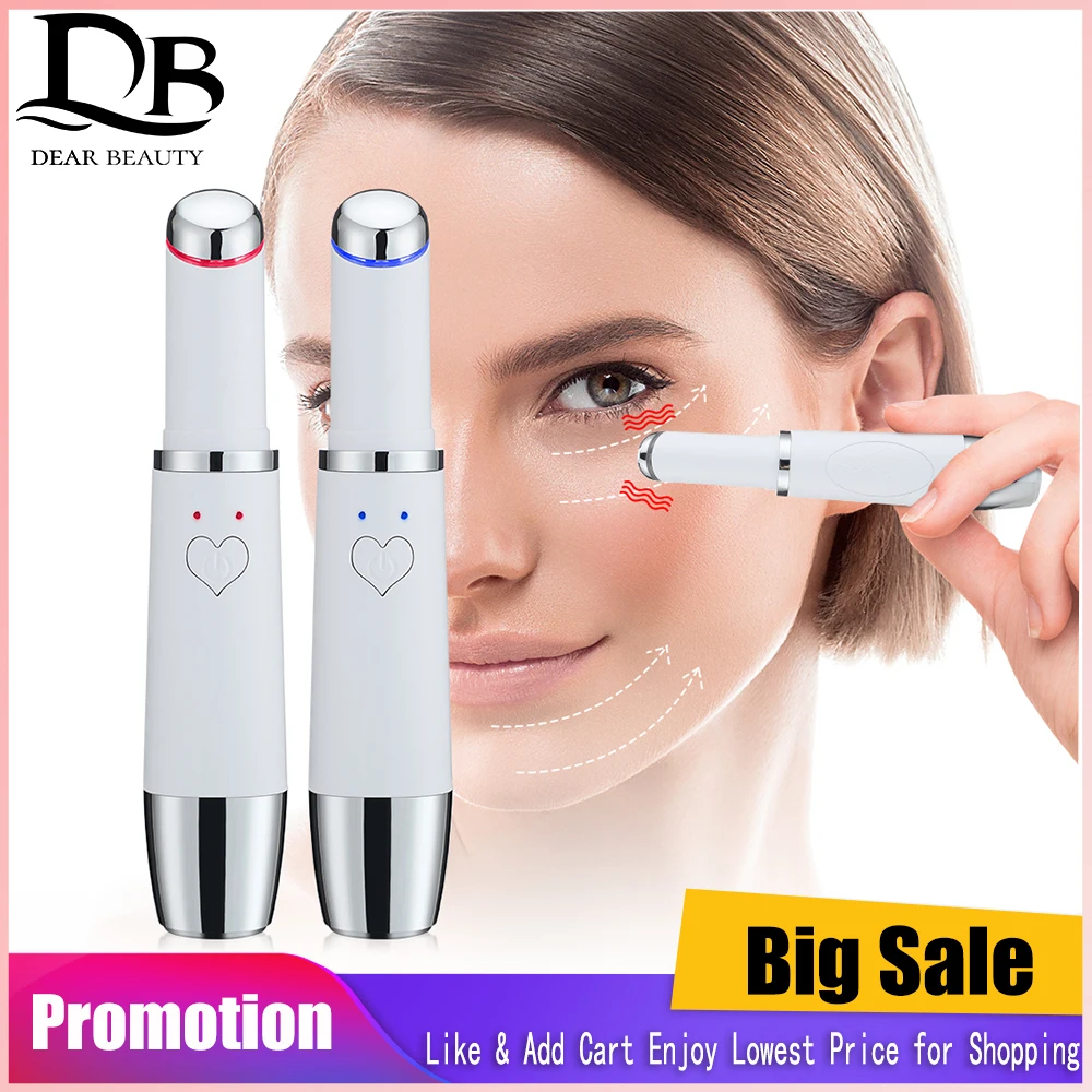 

Electric Eye Massager Wand Pen 42℃ Heat Vibration Anti-wrinkle Device Fade Dark Circles Puffiness Relieve Eye Fatigue USB