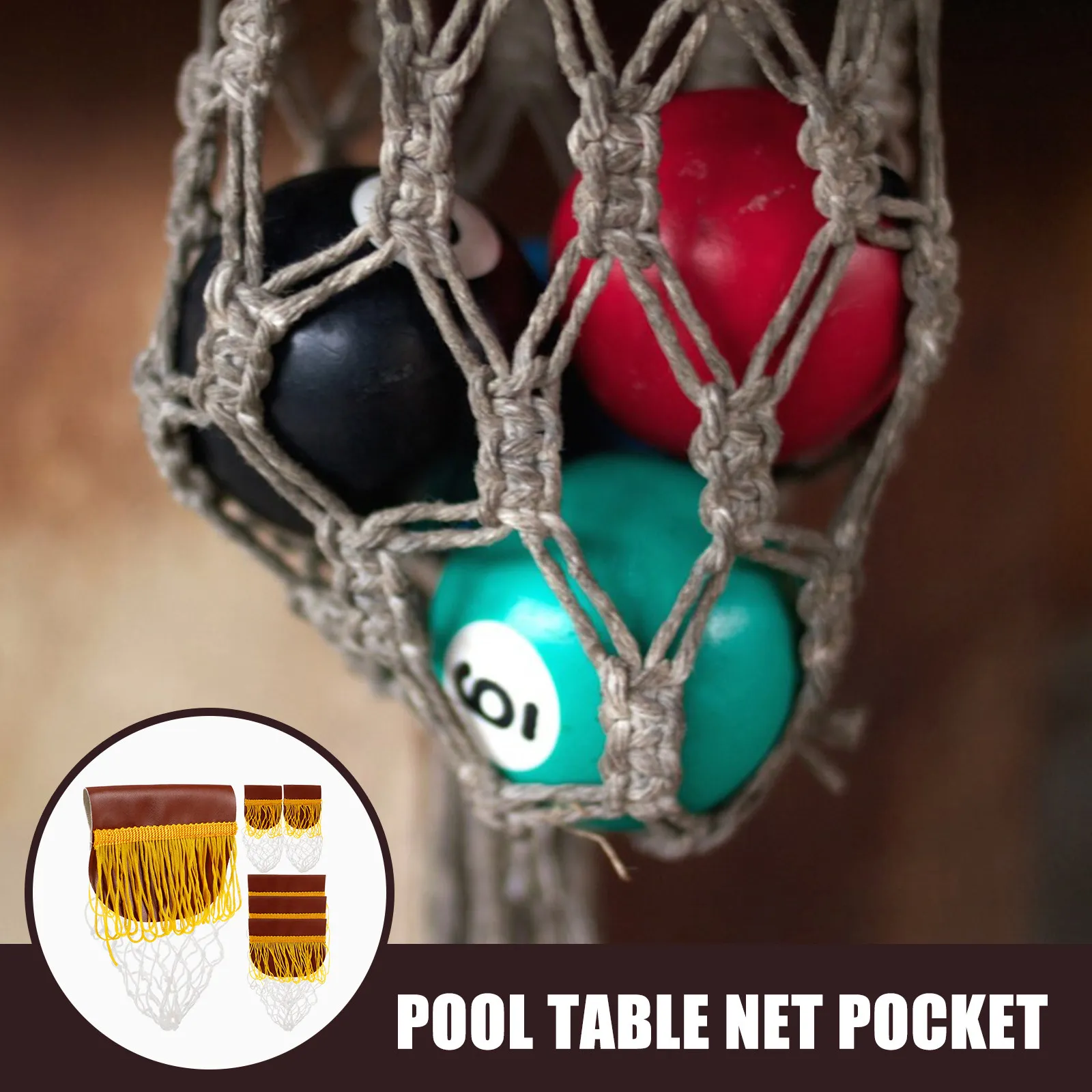 

6 Pcs Billiard Net Bag Accessories for Pool Players Equipment Ball Dish Accessory