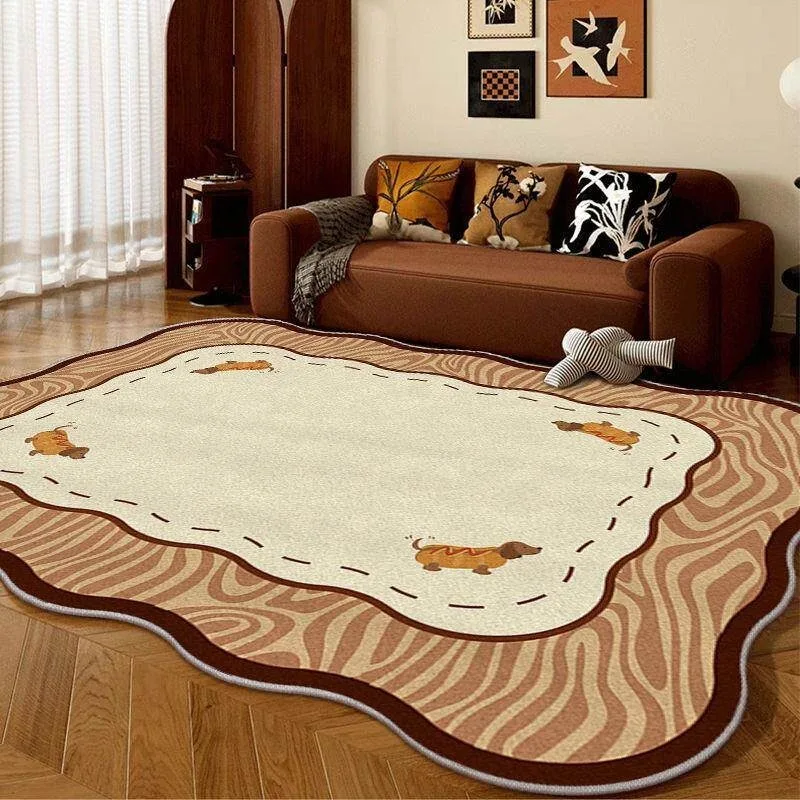 Retro Line Puppy PVC Kitchen Floor Mat Oil-proof Water Proof Wipeable No-clean Easy Clean Rug Scratch-Resistant Carpet Alfombra