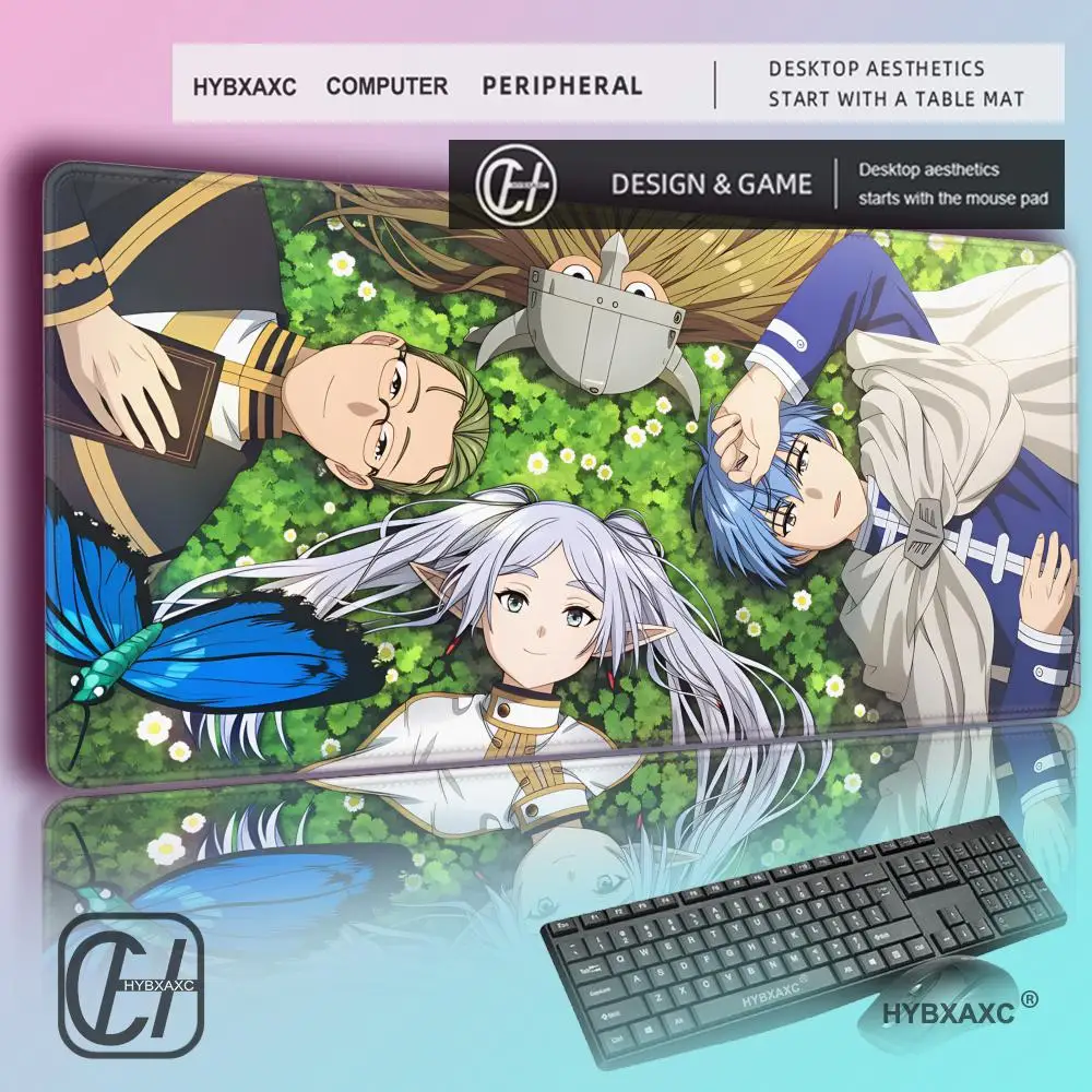 

HYBXAXC Frieren Beyond Journey's End Mouse Pad Mousepad Large Gaming LockEdge Thickened Computer Keyboard Table Desk