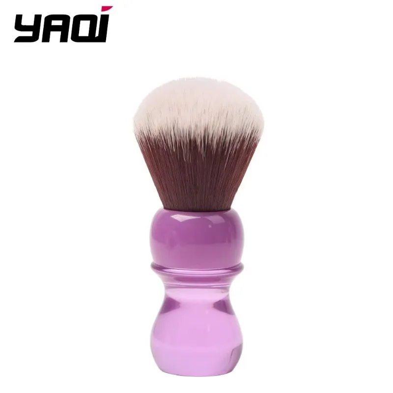 YAQI Purple Handle 24MM Mink Synthetic Hair Knot Mens Wet Shaving Brush 52MM Fill power Provide Precise Comfortable Soft Shaving