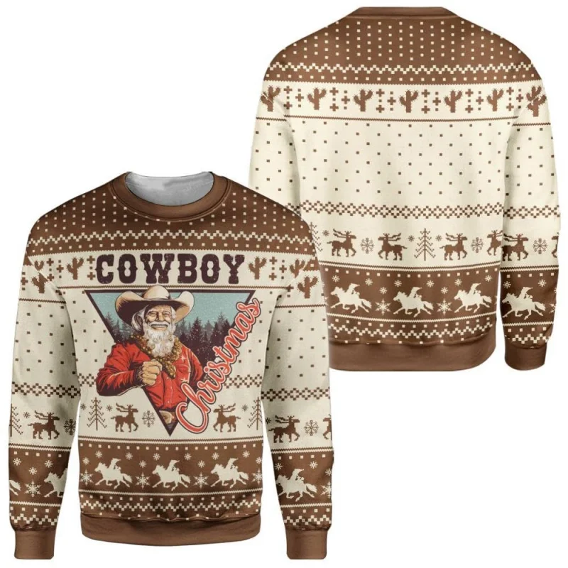 ثلاثية الأبعاد مطبوعة عيد الميلاد القبيح البلوز للرجال النساء سانتا كلوز الزنجبيل نمط البلوفرات عادية س الرقبة طويلة الأكمام هوديس