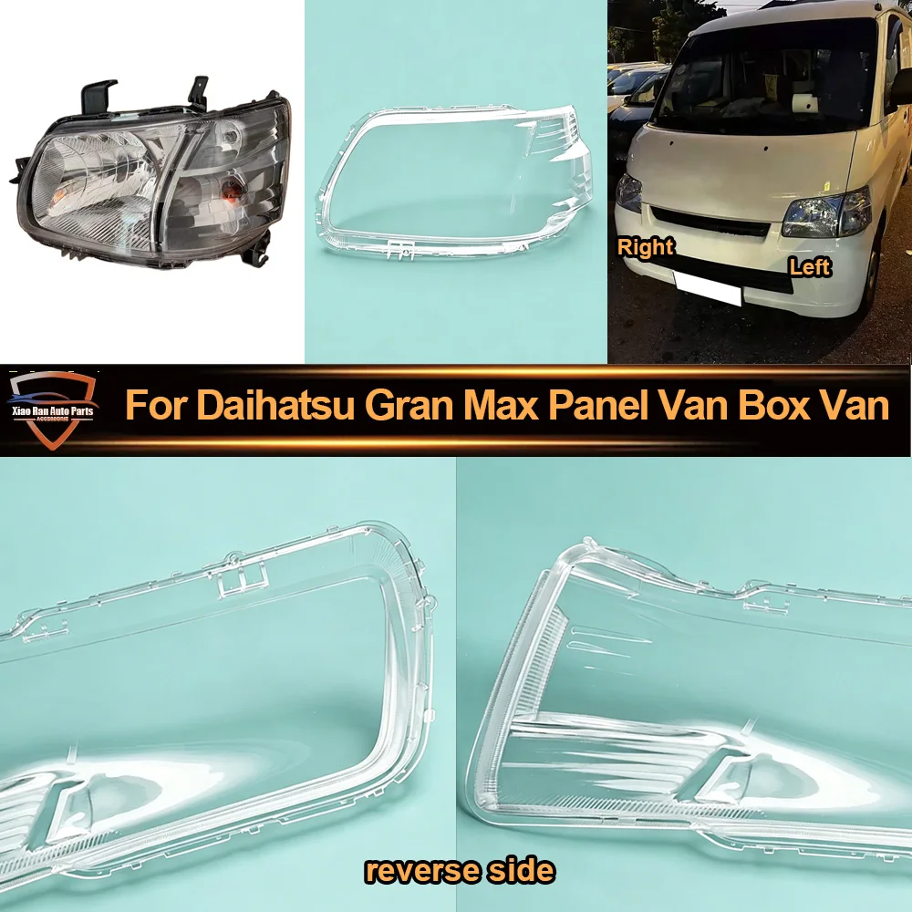 Cubierta transparente para faros delanteros, carcasa de faro, lente duradera de plexiglás para Daihatsu Gran Max Panel Van Box Van