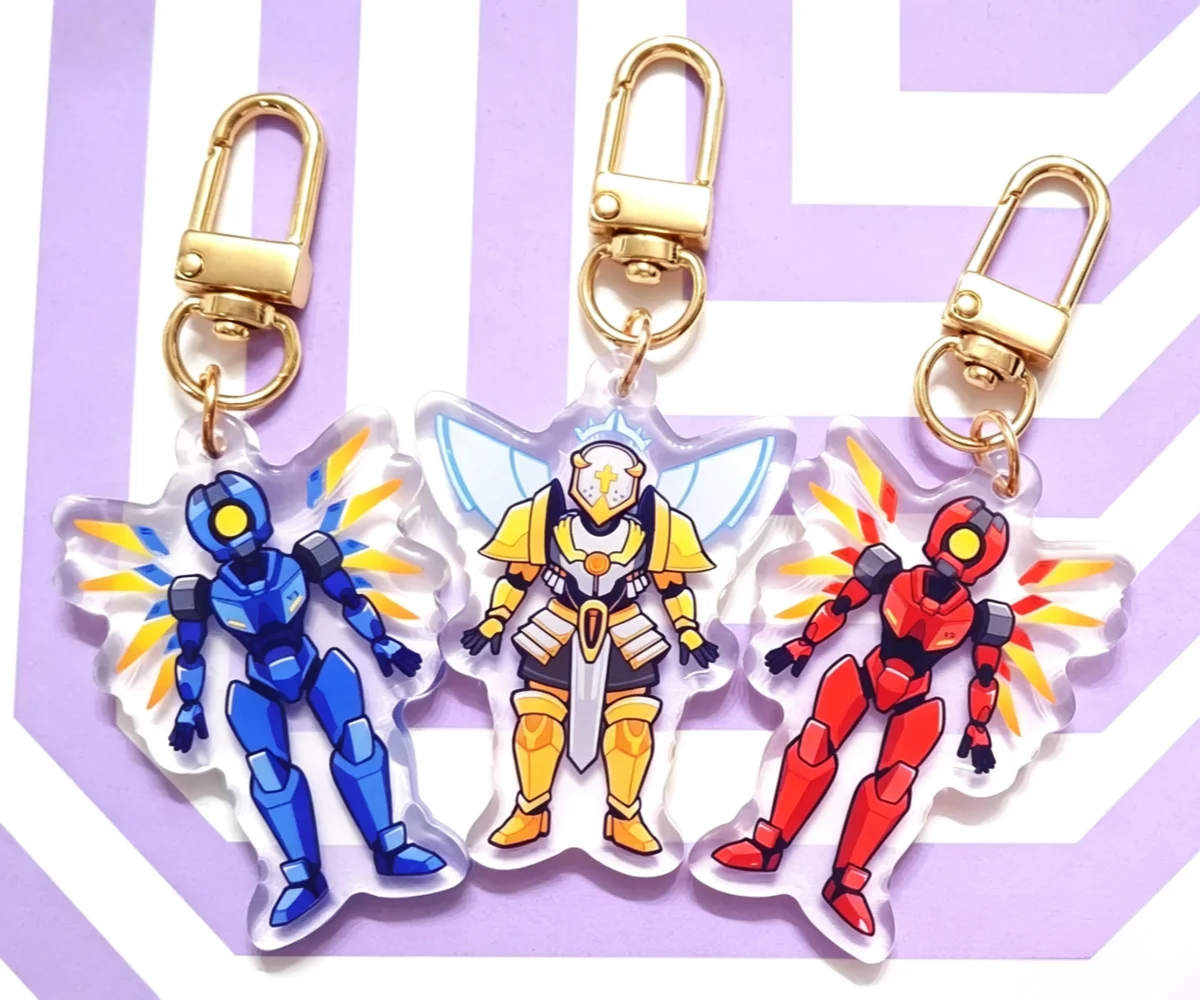 Ultra Kill Mini Pendant V1 V2 Gabriel 2 Acrylic Keychain for Anime Game Fans Collectible Jewelry Gift