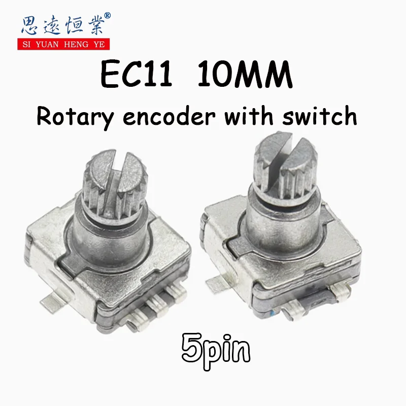 5pcs EC11 Patch handle length 10MM plum handle rotary encoder encoding digital potentiometer 5 pin switch